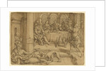 Lazarus Begging for Crumbs from Dives's Table by Heinrich Aldegrever