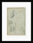 Horse head, view of a courtyard by Théodore Géricault