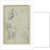 Horse head, view of a courtyard by Théodore Géricault