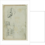 Horse head, view of a courtyard by Théodore Géricault