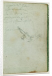 Figure study and inscriptions by Théodore Géricault