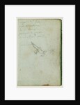 Figure study and inscriptions by Théodore Géricault