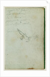 Figure study and inscriptions by Théodore Géricault