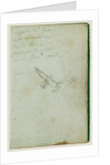 Figure study and inscriptions by Théodore Géricault