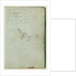 Figure study and inscriptions by Théodore Géricault