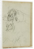 Three lion studies by Théodore Géricault