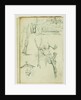 Weapon studies, compositional study of castle scene by Théodore Géricault