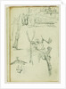 Weapon studies, compositional study of castle scene by Théodore Géricault