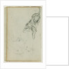 Four lion studies by Théodore Géricault