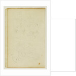 Sketches of head and hind legs of a lion by Théodore Géricault