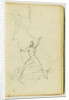 Three studies of a nude man with bow and arrow, standing cavalier by Théodore Géricault