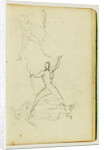 Three studies of a nude man with bow and arrow, standing cavalier by Théodore Géricault