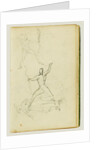 Three studies of a nude man with bow and arrow, standing cavalier by Théodore Géricault