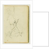Three studies of a nude man with bow and arrow, standing cavalier by Théodore Géricault