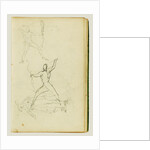 Three studies of a nude man with bow and arrow, standing cavalier by Théodore Géricault