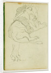 Seated lion by Théodore Géricault