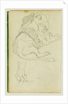 Seated lion by Théodore Géricault