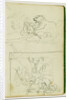 Two compositional studies of a lion hunt by Théodore Géricault