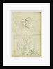 Two compositional studies of a lion hunt by Théodore Géricault