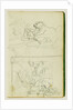 Two compositional studies of a lion hunt by Théodore Géricault
