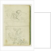 Two compositional studies of a lion hunt by Théodore Géricault