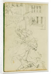 Two compositional studies of a lion hunt by Théodore Géricault