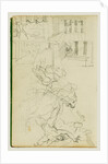 Two compositional studies of a lion hunt by Théodore Géricault