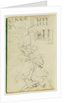 Two compositional studies of a lion hunt by Théodore Géricault