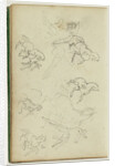 Six studies for man beside a rearing horse by Théodore Géricault