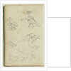 Six studies for man beside a rearing horse by Théodore Géricault