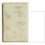 Six studies for man beside a rearing horse by Théodore Géricault