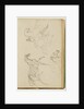 Three horse studies by Théodore Géricault
