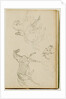 Three horse studies by Théodore Géricault