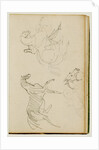 Three horse studies by Théodore Géricault