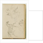 Three horse studies by Théodore Géricault