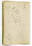 Three compositional studies of figure group by Théodore Géricault