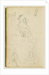 Three compositional studies of figure group by Théodore Géricault