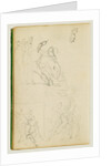 Three compositional studies of figure group by Théodore Géricault