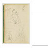 Three compositional studies of figure group by Théodore Géricault