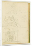 Four compositional studies for a group of figures by Théodore Géricault