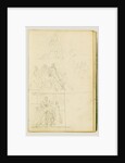 Four compositional studies for a group of figures by Théodore Géricault