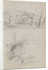 View of a Country House and Studies of Bushes and Foliage by Théodore Géricault