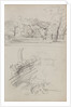 View of a Country House and Studies of Bushes and Foliage by Théodore Géricault