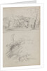 View of a Country House and Studies of Bushes and Foliage by Théodore Géricault