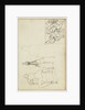Tassels, seated figure from behind chair, thumbnail study of Charging Chasseur by Théodore Géricault