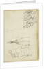 Tassels, seated figure from behind chair, thumbnail study of Charging Chasseur by Théodore Géricault
