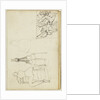 Tassels, seated figure from behind chair, thumbnail study of Charging Chasseur by Théodore Géricault