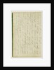 Draft letter by Théodore Géricault