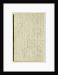 Draft letter by Théodore Géricault