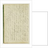 Draft letter by Théodore Géricault